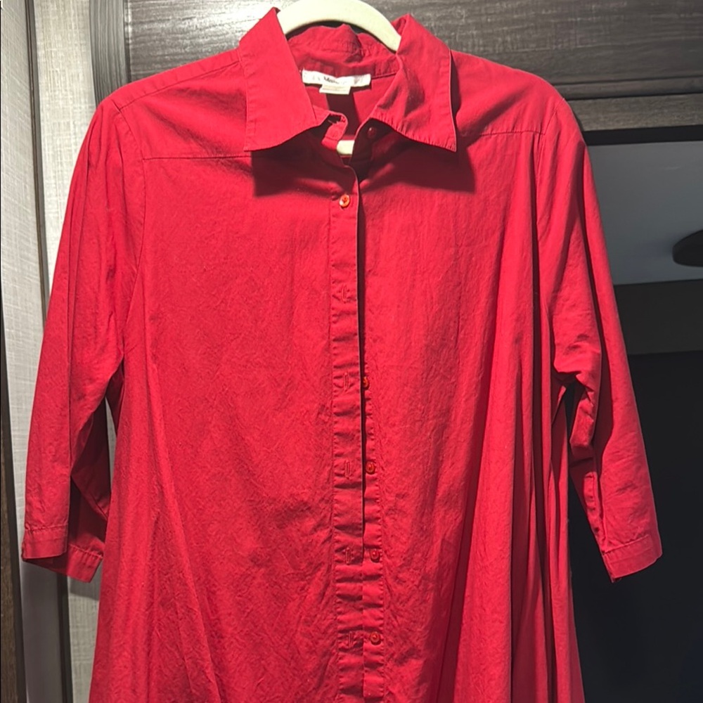 Red Button-Up Shirt